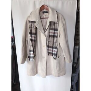 Vintage 70s ALORNA Wool Blend Coat Oatmeal USA Made‎